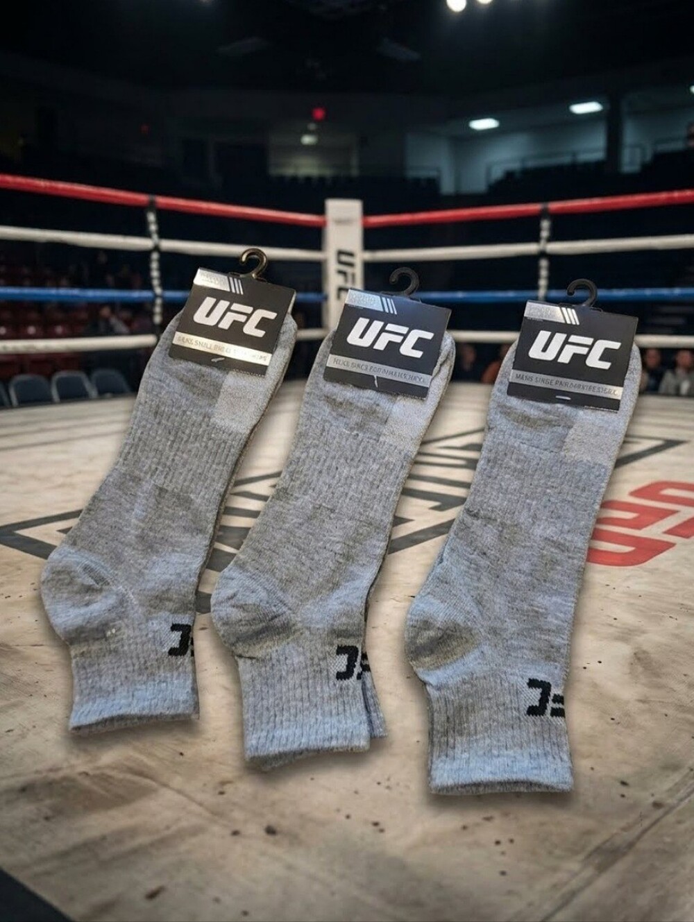 3 UFC Quarter Socks